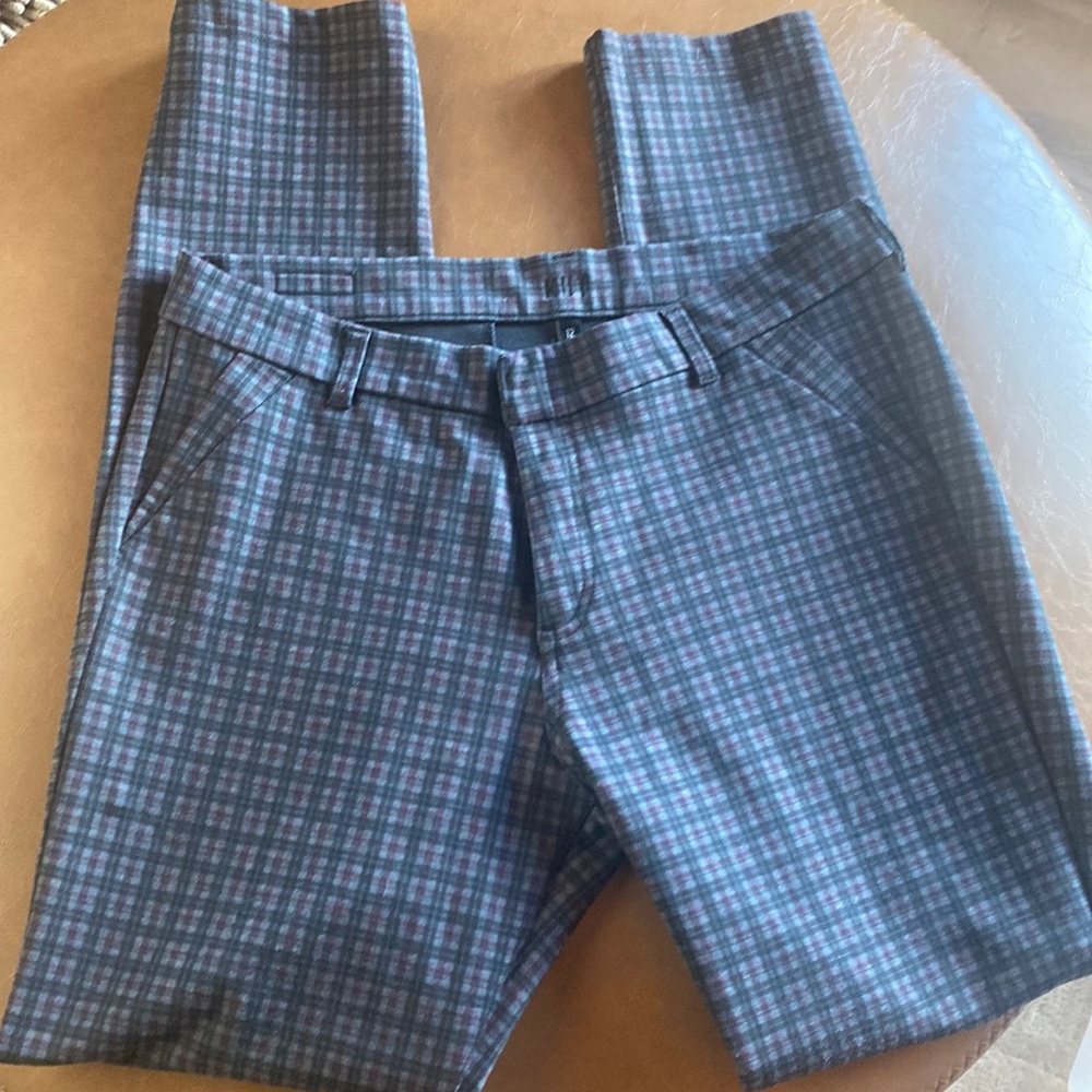 Kut from the Kloth plaid straight leg Sz 12